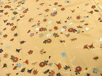平和屋着物●訪問着　駒刺繍　草花文　金彩　鈴乃屋扱い　正絹　逸品　AABJ4012fy