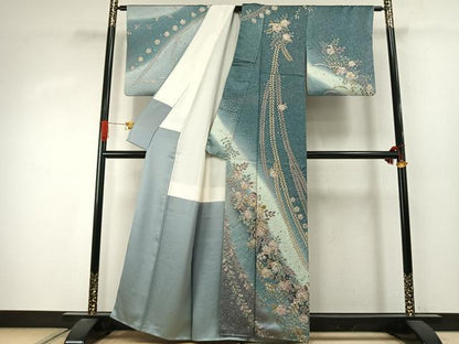 平和屋着物●訪問着　絞り　辻が花　暈し染め　金彩　正絹　逸品　AABJ4015fy