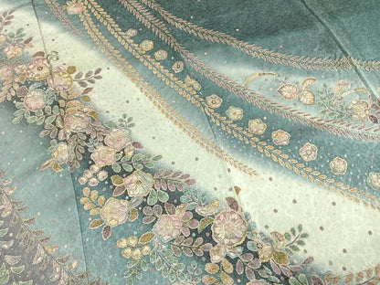 平和屋着物●訪問着　絞り　辻が花　暈し染め　金彩　正絹　逸品　AABJ4015fy