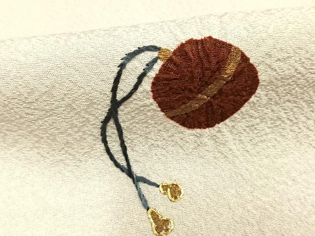 平和屋着物●訪問着　駒刺繍　絞り　鈴　金彩　正絹　逸品　AABJ4016fy