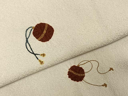 平和屋着物●訪問着　駒刺繍　絞り　鈴　金彩　正絹　逸品　AABJ4016fy