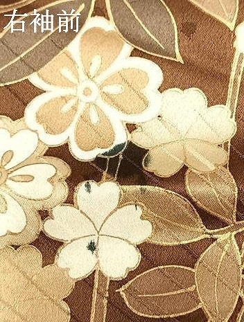 平和屋着物●豪華振袖　駒刺繍　草花文　金彩　正絹　逸品　AABJ4022fy