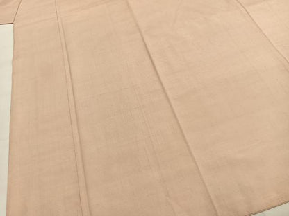 平和屋着物●上質な紬　色無地　灰梅色　正絹　逸品　AABJ4025fy