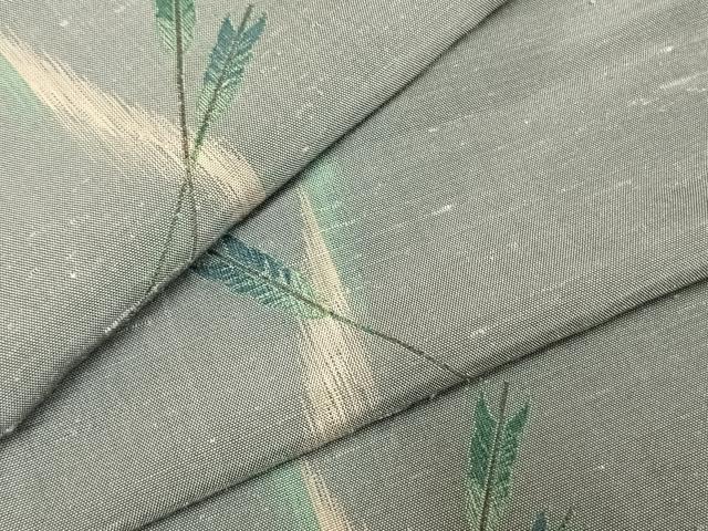 平和屋着物●上質な紬　矢羽文　正絹　逸品　未使用　AABJ4028fy