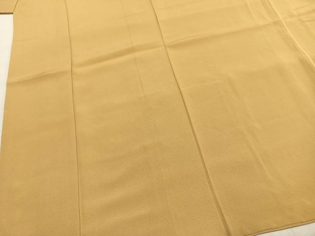 平和屋着物●上質な色無地　卵色　正絹　逸品　AABJ4029fy
