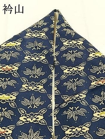 平和屋着物●上質な小紋　型染め　草花文　正絹　逸品　AABJ4036fy