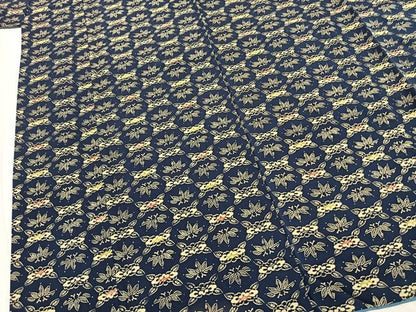 平和屋着物●上質な小紋　型染め　草花文　正絹　逸品　AABJ4036fy