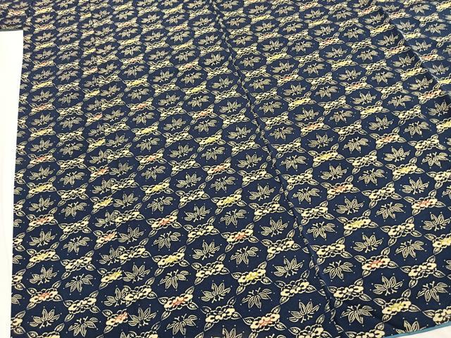 平和屋着物●上質な小紋　型染め　草花文　正絹　逸品　AABJ4036fy