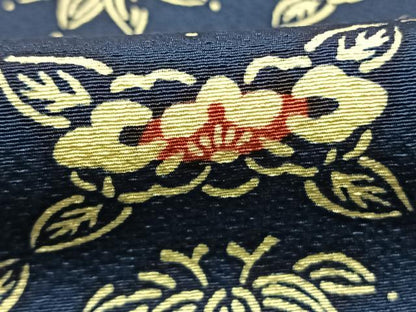 平和屋着物●上質な小紋　型染め　草花文　正絹　逸品　AABJ4036fy