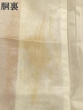 平和屋着物●上質な色無地　辻が花地紋　珊瑚朱色　正絹　逸品　AABJ4039fy