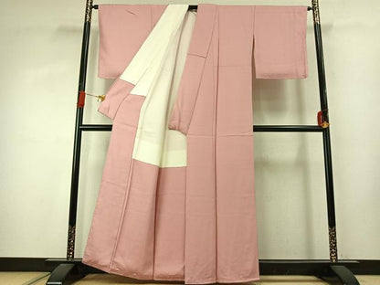 平和屋着物●上質な色無地　草花地紋　虹色　正絹　逸品　未使用　AABJ4040fy