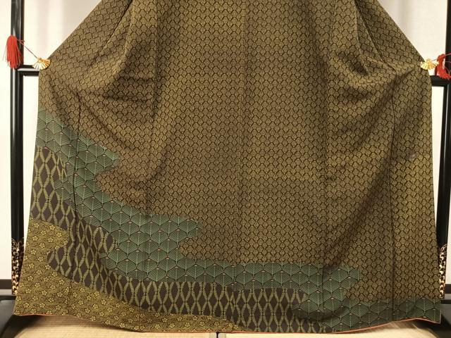 平和屋着物●訪問着　作家物　草花文　正絹　逸品　AABJ4048fy