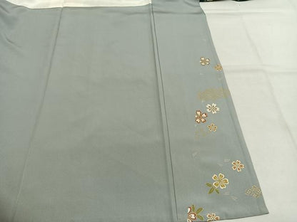 平和屋着物●訪問着　扇面花文　暈し染め　金彩　正絹　逸品　AABJ4051fy