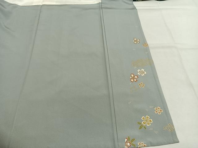 平和屋着物●訪問着　扇面花文　暈し染め　金彩　正絹　逸品　AABJ4051fy
