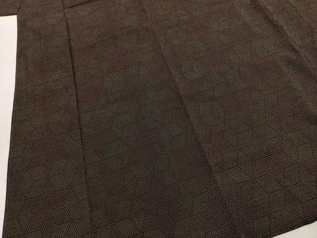 平和屋着物●本塩沢　110亀甲　亀甲文様　正絹　逸品　未使用　AABJ4052fy