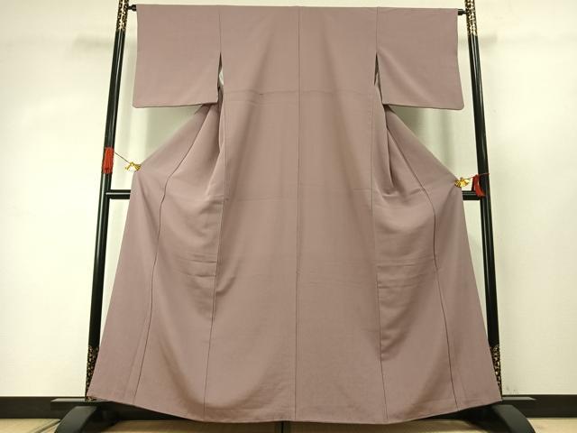 平和屋着物●色無地　鴇鼠色　さんび謹製　洗える着物　AABJ4053fy