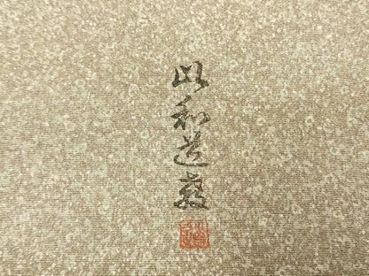 平和屋着物●上質な小紋　作家物　霞文　正絹　逸品　未使用　AABJ4055fy