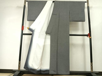 平和屋着物●江戸小紋　作家物　行儀　黒地　正絹　逸品　未使用　AABJ4056fy