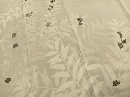 平和屋着物●中井淳夫　訪問着　刺繍　草花文　金糸　金彩　正絹　逸品　AABJ4060fy