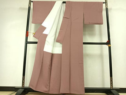平和屋着物●上質な色無地　鴇浅葱色　正絹　逸品　未使用　AABJ4063fy