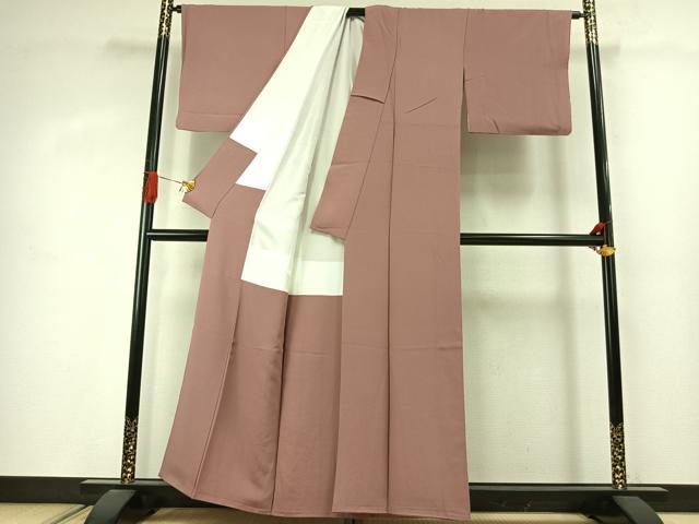平和屋着物●上質な色無地　鴇浅葱色　正絹　逸品　未使用　AABJ4063fy