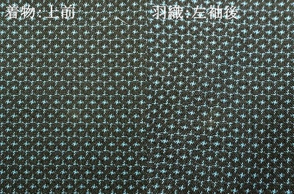 平和屋着物●男性　紬　アンサンブル　100亀甲　総詰め　正絹　逸品　AABJ4066fy