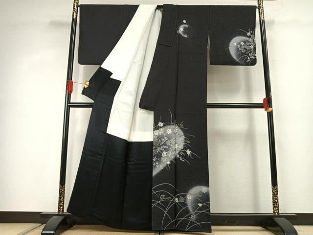 平和屋着物●訪問着　草花文　暈し染め　金彩　正絹　逸品　AABJ4067fy