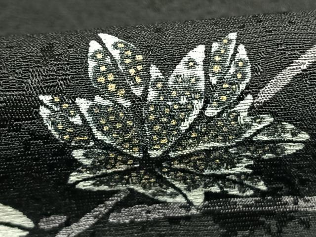 平和屋着物●訪問着　草花文　暈し染め　金彩　正絹　逸品　AABJ4067fy