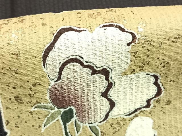 平和屋着物●訪問着　色紙重ね花文　金彩　正絹　逸品　AABJ4068fy