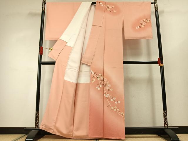 平和屋着物●十日町　名門　滝泰謹製　訪問着　絞り　草花文　暈し染め　金彩　正絹　逸品　未使用　AABJ4069fy