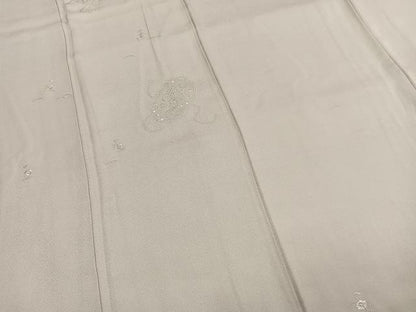 平和屋着物●無地絵羽訪問着　中国三大刺繍　汕頭刺繍　スワトウ刺繍　総刺繍　鏡裏花文　牡丹鼠色　正絹　逸品　AABJ4070fy