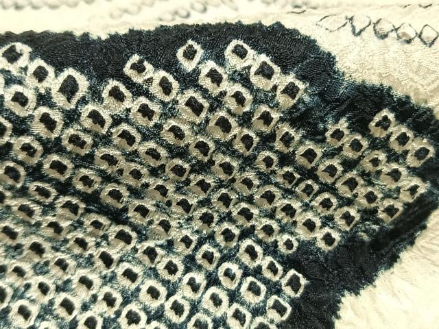 平和屋着物●上質な小紋　総絞り　雲取り文　正絹　逸品　AABJ4074fy