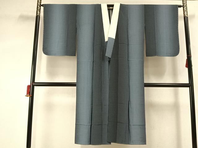 平和屋着物●長襦袢　無双仕立て　格子　正絹　逸品　AABJ4076fy