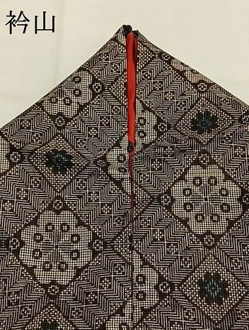 平和屋着物●本場大島紬　龍郷絣　正絹　逸品　AABJ4081fy