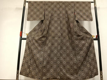 平和屋着物●本場大島紬　龍郷絣　正絹　逸品　AABJ4081fy