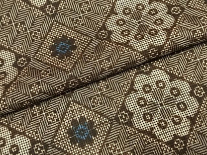 平和屋着物●本場大島紬　龍郷絣　正絹　逸品　AABJ4081fy