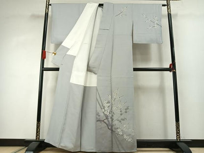 平和屋着物●山口倫由　訪問着　枝梅文　暈し染め　金彩　さが美扱い　正絹　逸品　AABJ4084fy