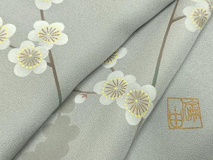 平和屋着物●山口倫由　訪問着　枝梅文　暈し染め　金彩　さが美扱い　正絹　逸品　AABJ4084fy