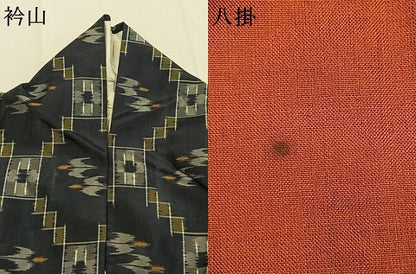 平和屋着物●本場琉球絣　紬　正絹　逸品　AABJ4086fy