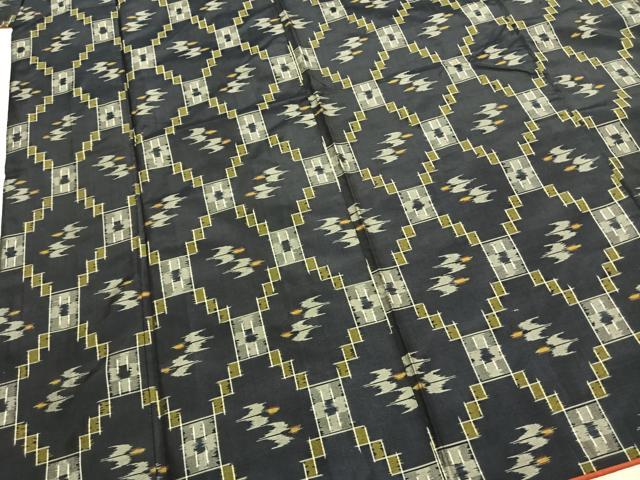 平和屋着物●本場琉球絣　紬　正絹　逸品　AABJ4086fy