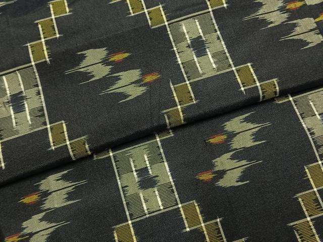 平和屋着物●本場琉球絣　紬　正絹　逸品　AABJ4086fy