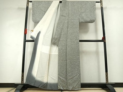 平和屋着物●上質な小紋　蝶尽くし　たたき染め　正絹　逸品　AABJ4089fy