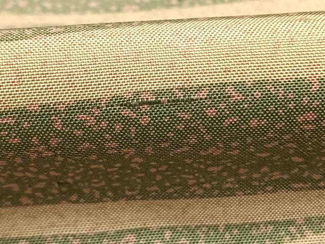 平和屋着物●訪問着　紬地　作家物　幾何学文様　正絹　逸品　AABJ4091fy