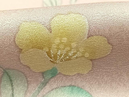 平和屋着物●巨匠　前田華清　手描き　訪問着　草花文　暈し染め　正絹　逸品　AABJ4092fy