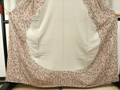 平和屋着物●訪問着　作家物　刺繍　瓢箪　河童　金糸　正絹　逸品　AABJ4093fy