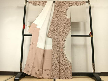 平和屋着物●訪問着　作家物　刺繍　瓢箪　河童　金糸　正絹　逸品　AABJ4093fy