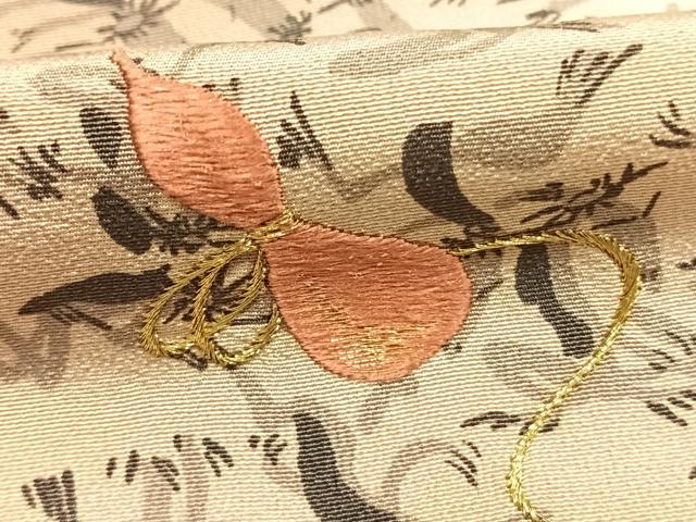 平和屋着物●訪問着　作家物　刺繍　瓢箪　河童　金糸　正絹　逸品　AABJ4093fy