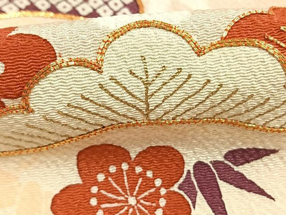 平和屋着物●訪問着　駒刺繍　松竹梅　暈し染め　金彩　正絹　逸品　AABJ4096fy