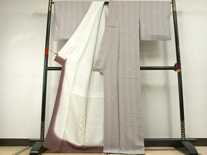 平和屋着物●上質な小紋　唐草文　金彩　正絹　逸品　AABJ4098fy