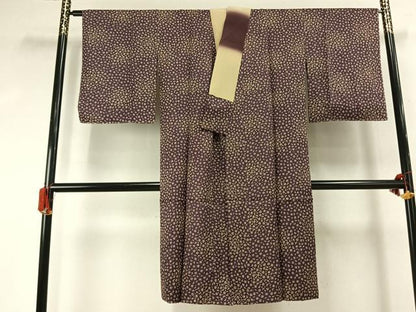 平和屋着物●長襦袢　袷　舞桜文　正絹　逸品　AABJ4100fy